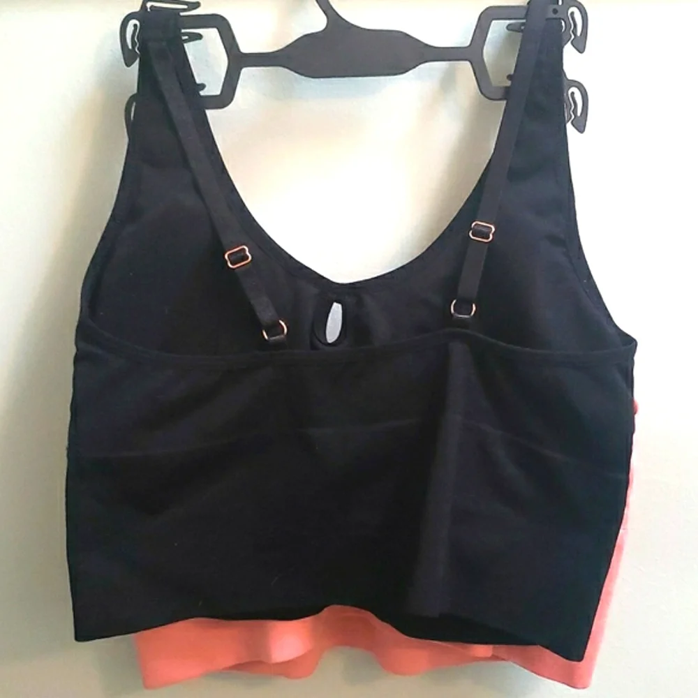 Marilyn Monroe 2-pack Long Line Bralette with Adjustable Straps Size L